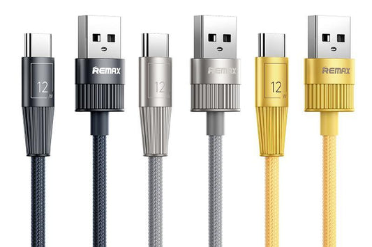 12W USB zu USB-C Schnellladekabel – 1,2m Geflochtenes Kabel mit Zinklegierung